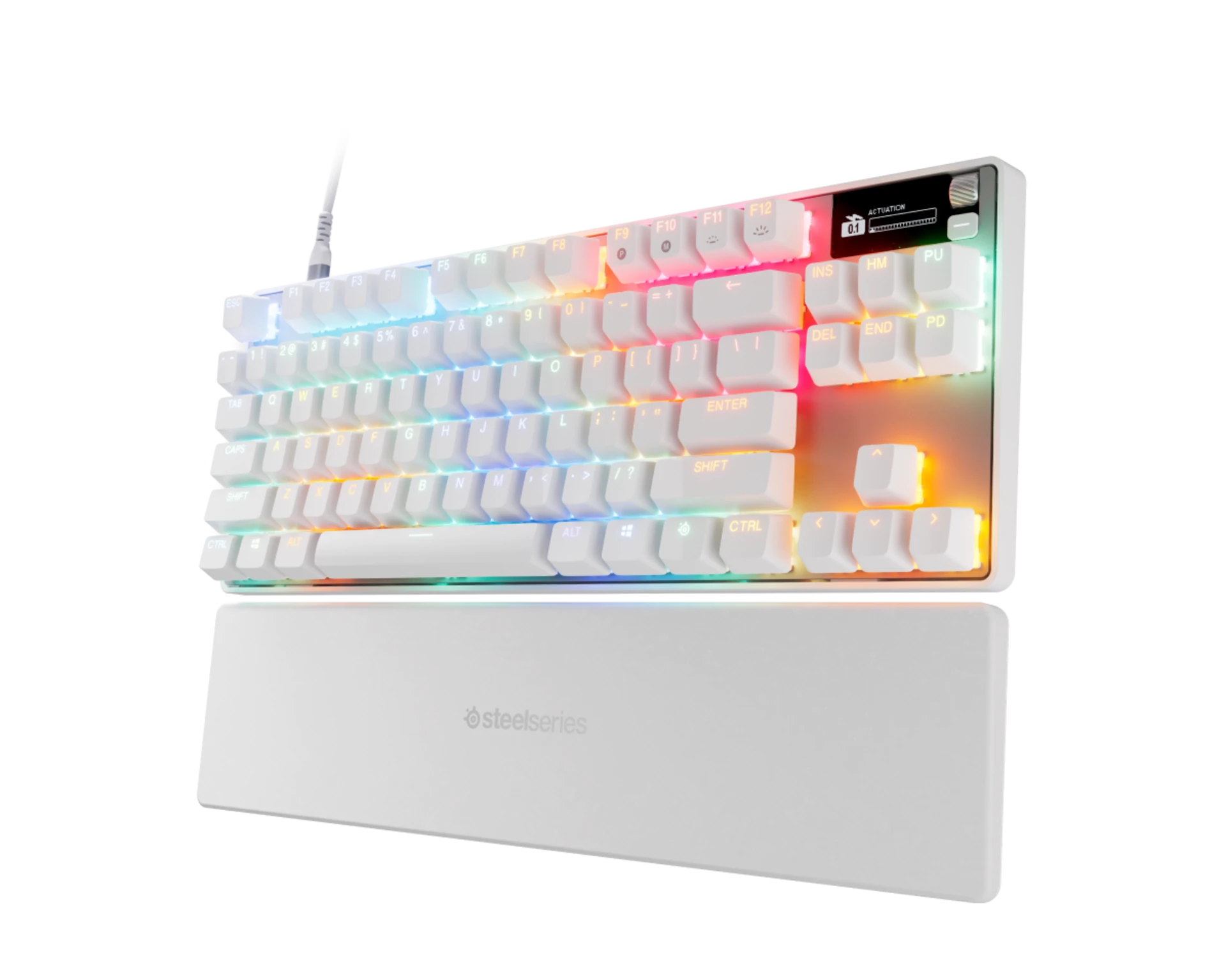 White SteelSeries Apex Pro TKL Gen 3 keyboard